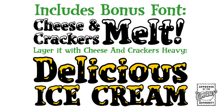 Cheese and crackers heavy font free download